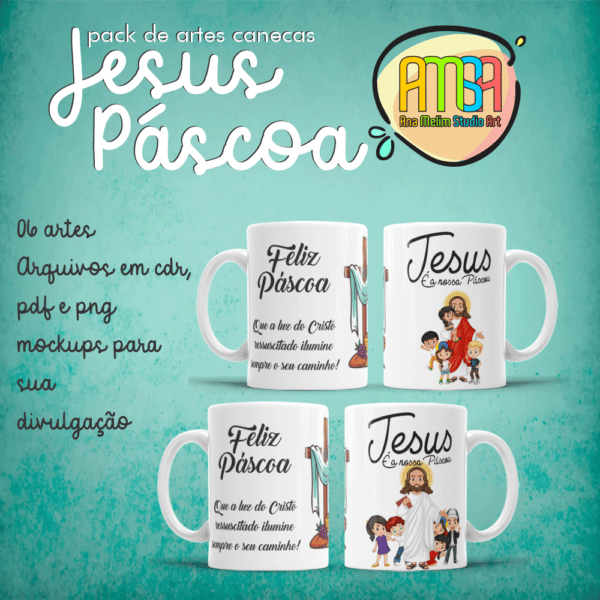 PACK PÁSCOA JESUS CANECAS