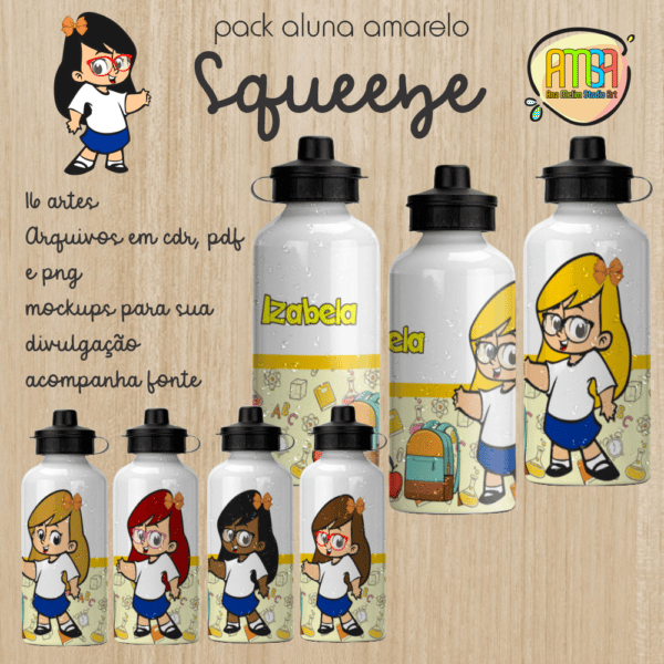 PACK MENINA VOLTA AS AULAS AMARELO SQUEEZE