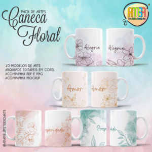 ESTAMPAS  FLORAL CANECAS