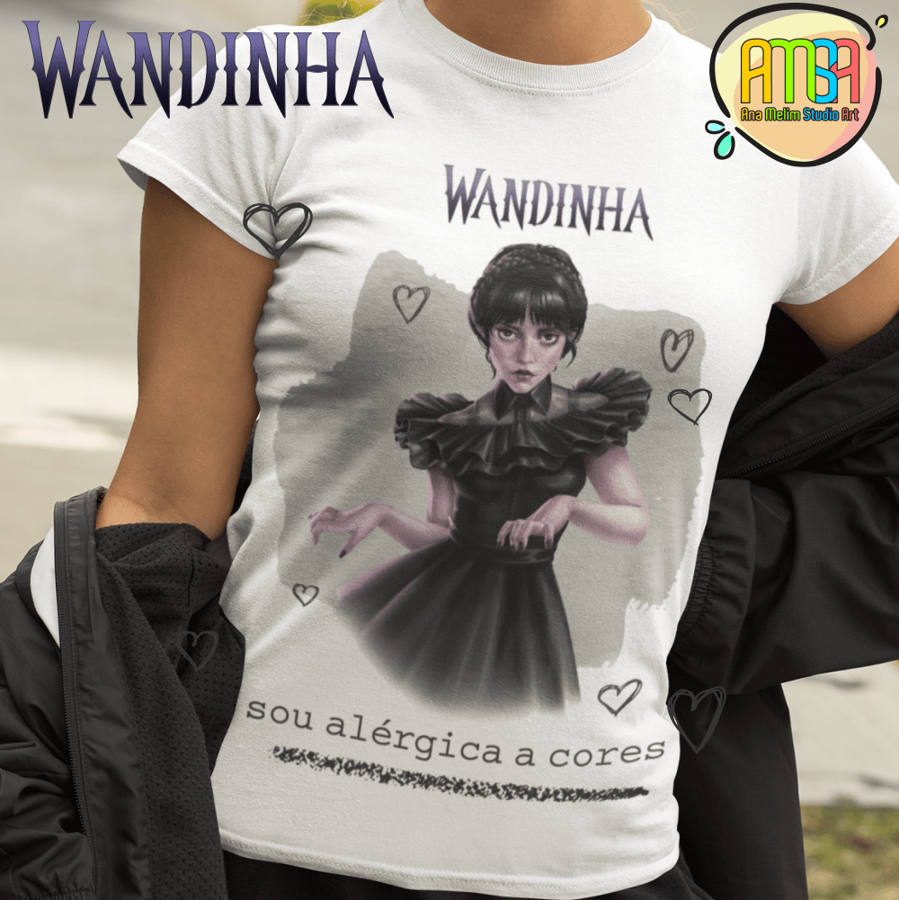 Camiseta Adulta Wandinha 2 MCDVMSéries e Filmes COD-0721-MC-ADULTO