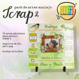 ESTAMPAS NASCIMENTO SCRAP 2 AZULEJO