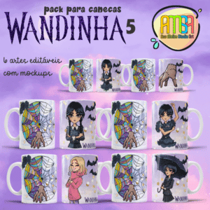 ESTAMPAS WANDINHA 5 CANECAS