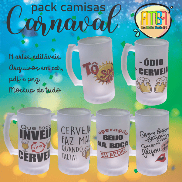 ESTAMPAS CARNAVAL CANECA CHOPE