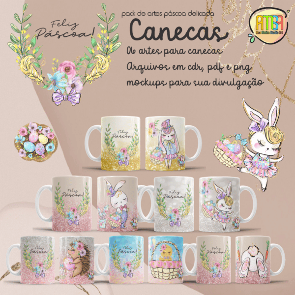 ESTAMPAS PÁSCOA DELICADA CANECA