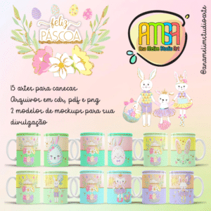 ESTAMPAS FELIZ PÁSCOA CANECAS