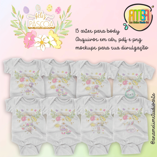 ESTAMPAS FELIZ PÁSCOA BODYS