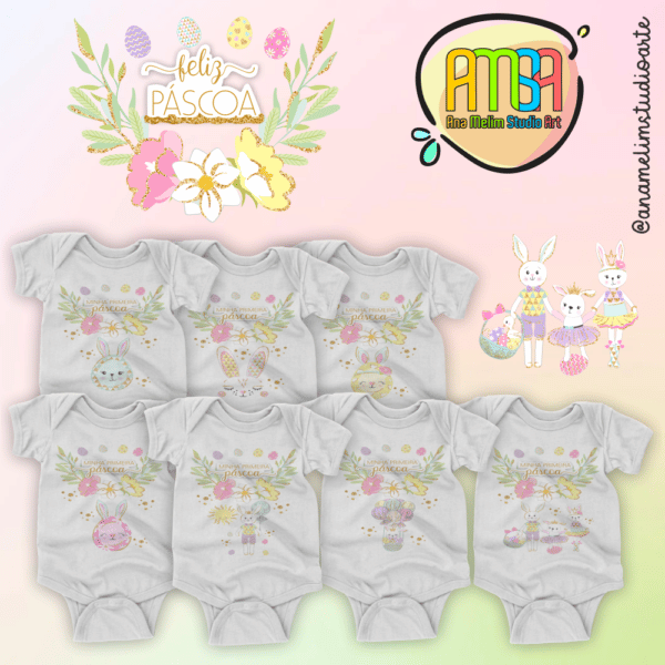 ESTAMPAS FELIZ PÁSCOA BODYS - Image 2