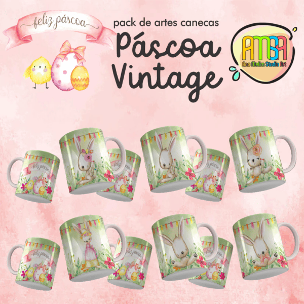 ESTAMPAS PÁSCOA VINTAGE CANECAS - Image 2