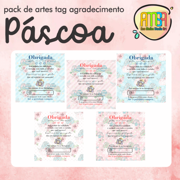KIT TAG AGRADECIMENTO PELA COMPRA PÁSCOA - Image 3