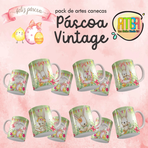 ESTAMPAS PÁSCOA VINTAGE CANECAS - Image 3