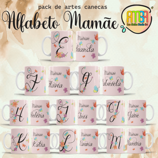 ESTAMPA ALFABETO MAMÃE CANECA - Image 2