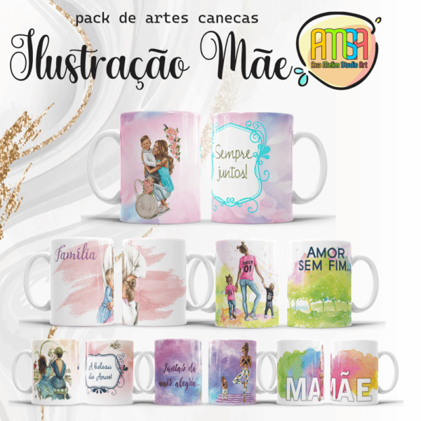 ESTAMPAS ILUSTRAÇÃO MÃE CANECA - Image 2