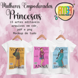 ESTAMPAS MULHER EMPODERADA PRINCESAS CAMISAS