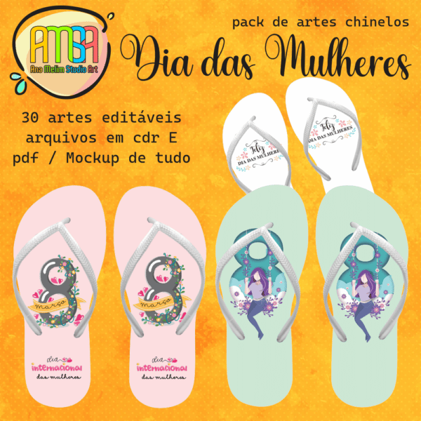 ESTAMPAS DIA DAS MULHERES CHINELOS