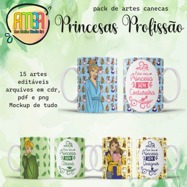 ESTAMPAS PRINCESAS PROFISSÃO