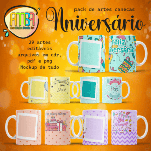 ESTAMPAS ANIVERSÁRIO CANECAS