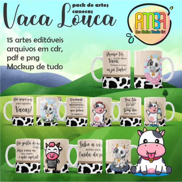 ESTAMPAS VACA LOUCA CANECAS