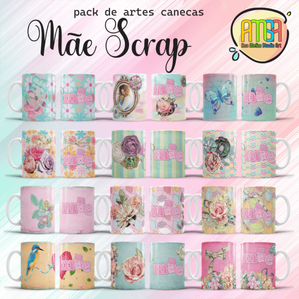 ESTAMPAS MÃE SCRAP CANECAS - Imagem 2