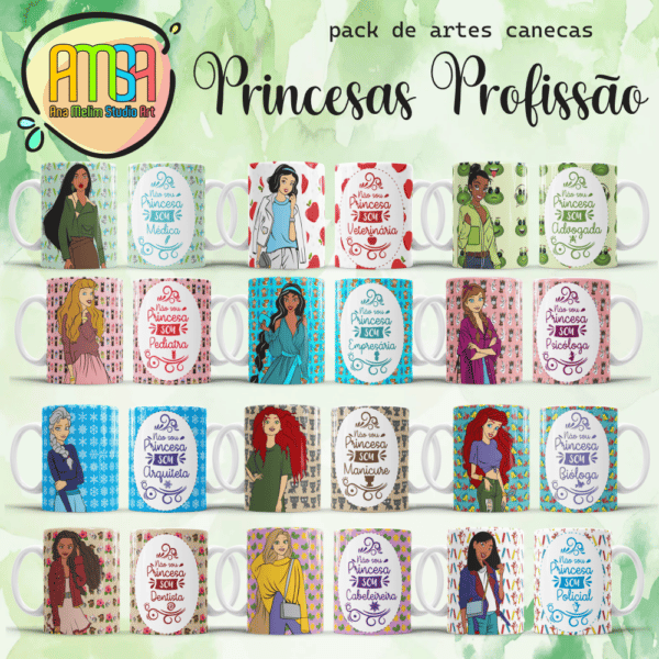 ESTAMPAS PRINCESAS PROFISSÃO - Image 2