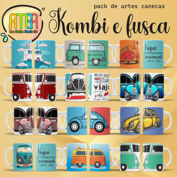ESTAMPAS KOMBI E FUSCA CANECAS - Image 2