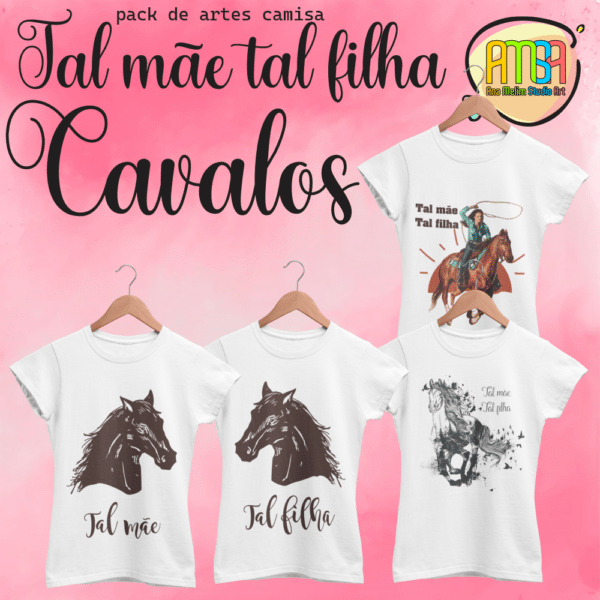 ESTAMPAS TAL MÃE TAL FILHA CAVALOS CAMISA - Image 2