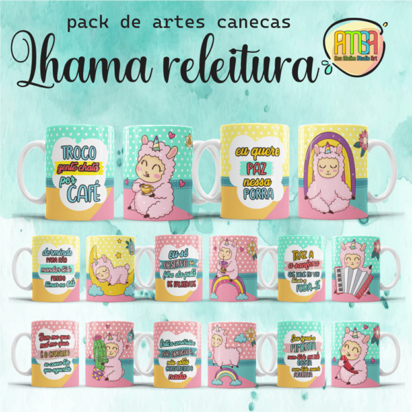ESTAMPAS LHAMA RELEITURA CANECAS - Image 2