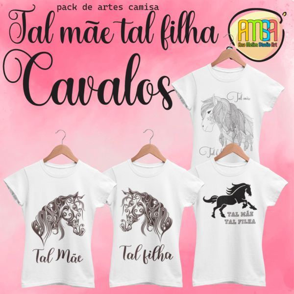 ESTAMPAS TAL MÃE TAL FILHA CAVALOS CAMISA - Image 3