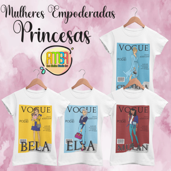 ESTAMPAS MULHER EMPODERADA PRINCESAS CAMISAS - Image 3