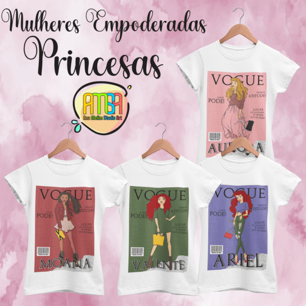 ESTAMPAS MULHER EMPODERADA PRINCESAS CAMISAS - Image 4