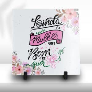 ESTAMPAS MULHER LETTERING AZULEJO