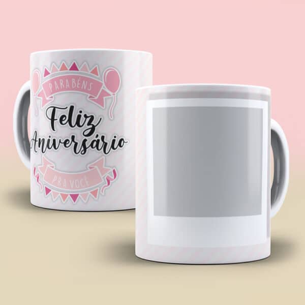 ESTAMPA FELIZ ANIVERSÁRIO CANECA - Image 2