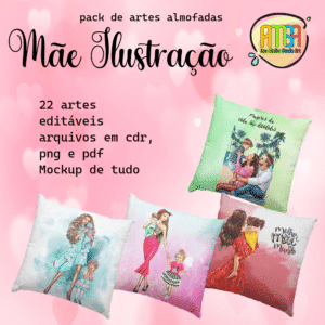 ESTAMPAS MÃE ILUSTRAÇÃO ALMOFADA