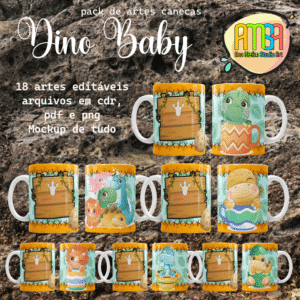 ESTAMPAS DINO BABY CANECAS