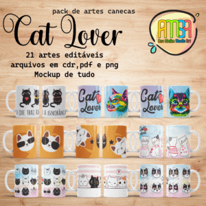 ESTAMPAS CAT LOVER CANECA