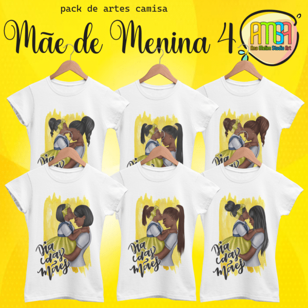 ESTAMPAS MÃE DE MENINA 4 CAMISAS - Image 2