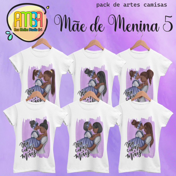 ESTAMPAS MÃE DE MENINA 5 CAMISAS - Image 2