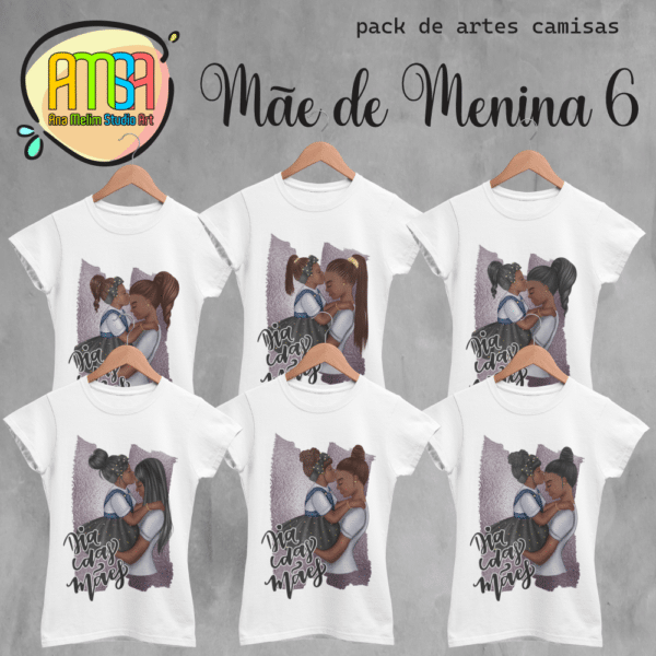 ESTAMPAS MÃE DE MENINA 6 CAMISAS - Image 2