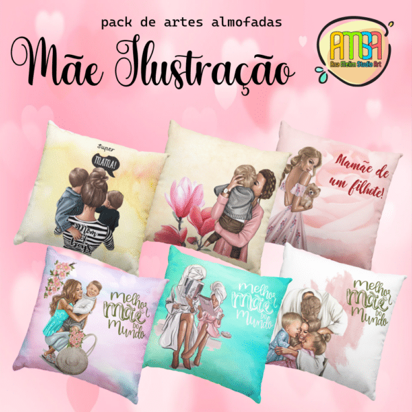 ESTAMPAS MÃE ILUSTRAÇÃO ALMOFADA - Image 3