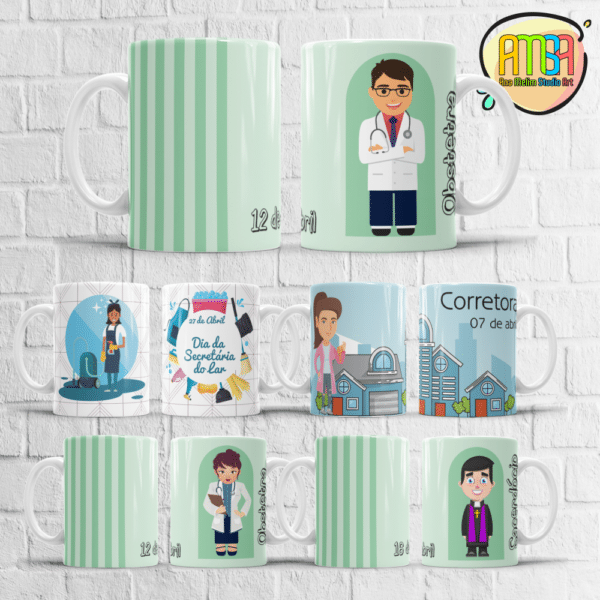 ESTAMPAS PROFISSÃO MINIMALSTA CANECAS - Image 3