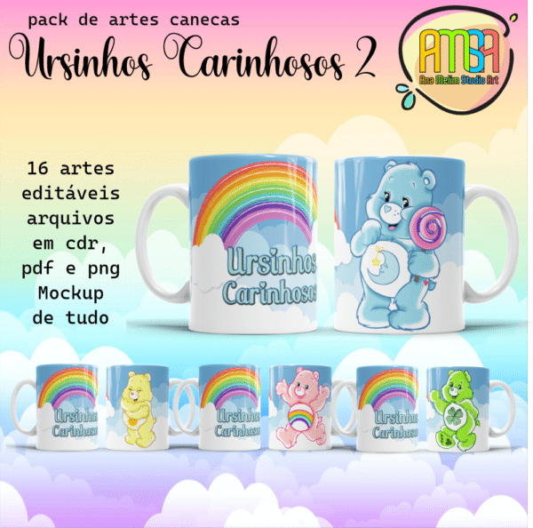 ESTAMPAS URSINHOS CARINHOSOS 2 CANECAS