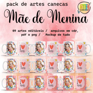 ESTAMPAS MÃE MENINA CANECAS