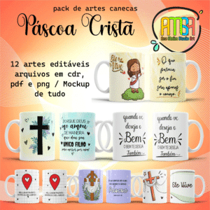 ESTAMPAS PÁSCOA CRISTÃ CANECAS