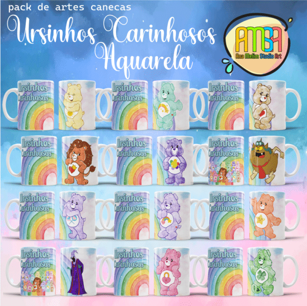 ESTAMPAS URSINHOS CARINHOSOS AQUARELA CANECAS - Image 2