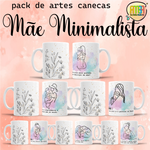 ESTAMPAS MÃE MINIMALISTA CANECAS - Imagem 2