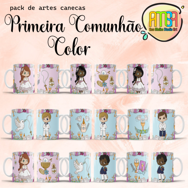 ESTAMPAS PRIMEIRA COMUNHÃO COLOR CANECAS - Image 2