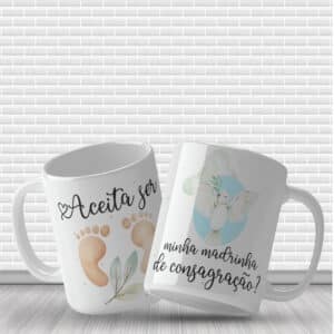 ESTAMPA CONVITE BATIZADO CANECA