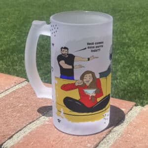 ESTAMPAS AMOR É ISSO AÍ CANECA CHOPE (NAMORADOS)