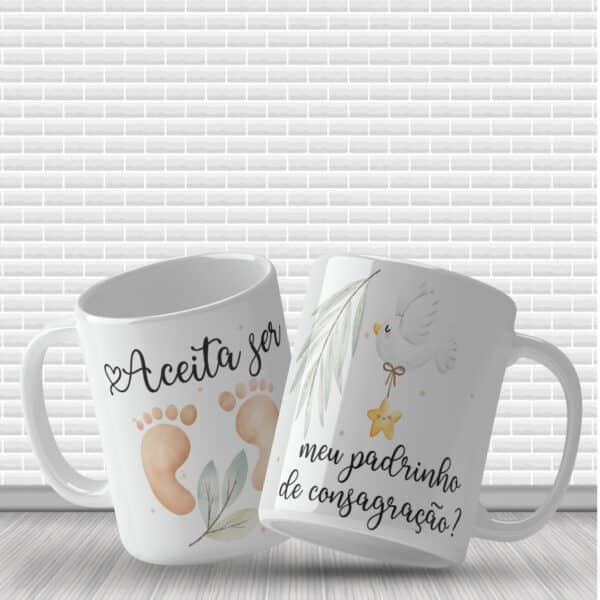 ESTAMPA CONVITE BATIZADO CANECA - Image 2