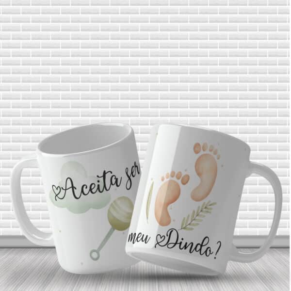 ESTAMPA CONVITE BATIZADO CANECA - Image 3