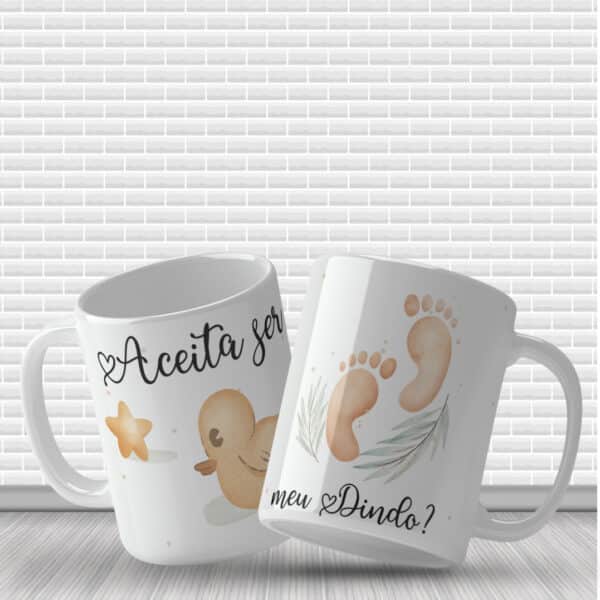 ESTAMPA CONVITE BATIZADO CANECA - Image 4